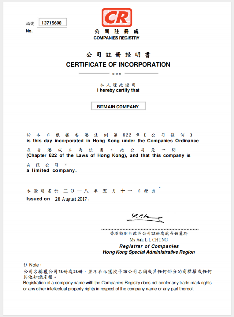 Certificate